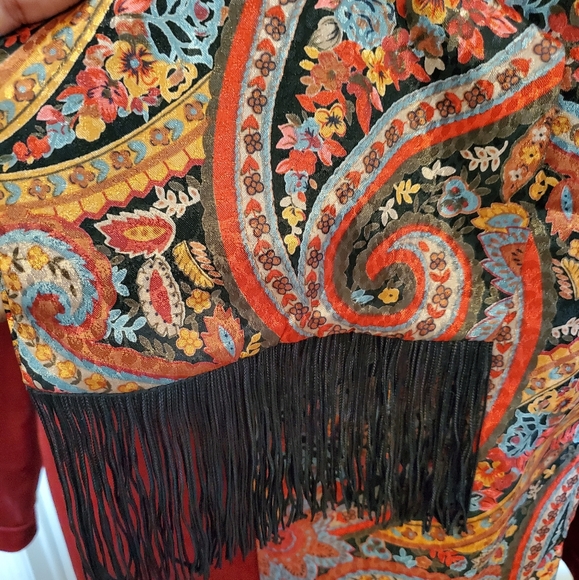 Vintage The specialty house scarf with fringe - Picture 4 of 4